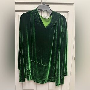 Bryn Walker Emerald Velvet Top